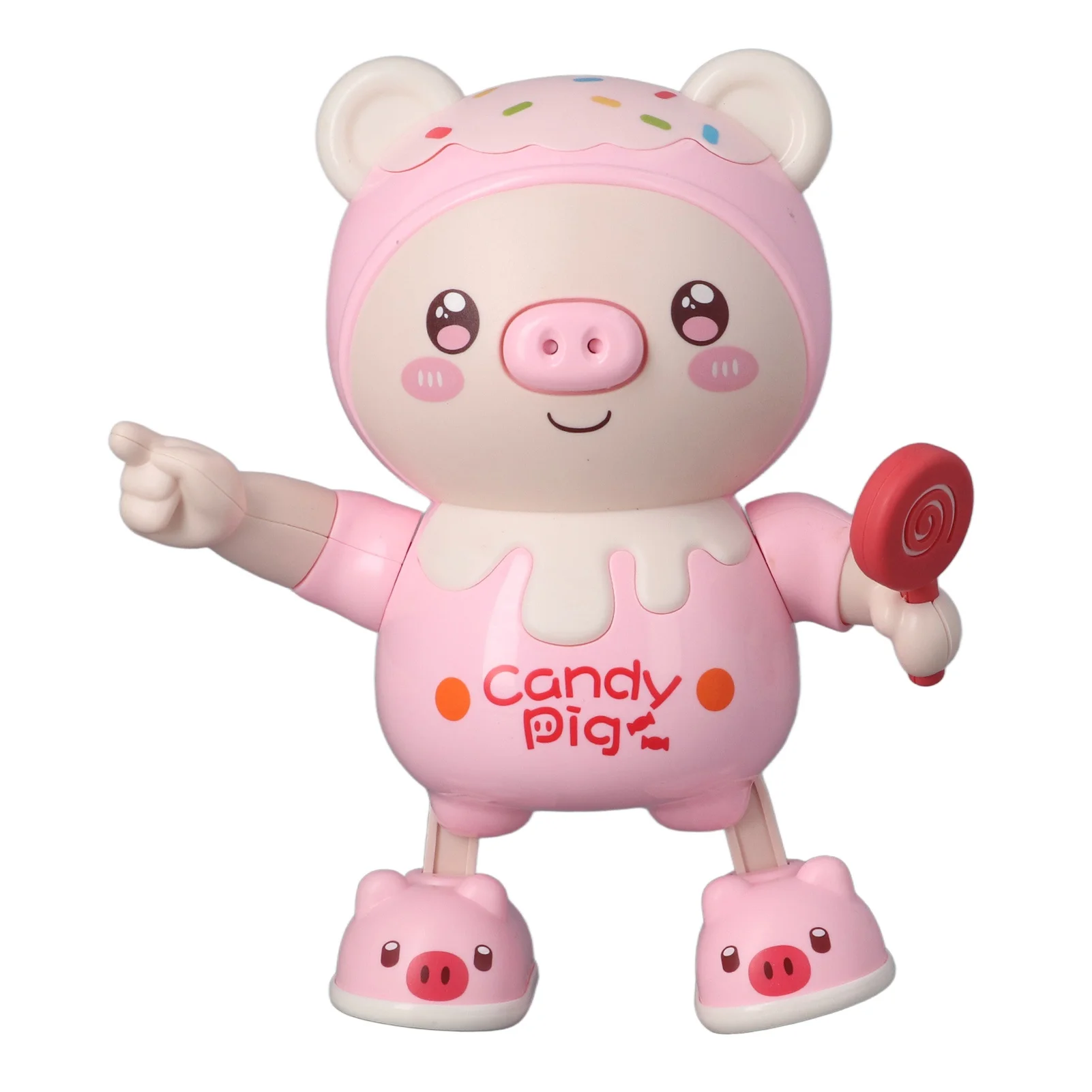 Electronic Dancing Piglet Toy Cool Light Music Kids Walking Animal Interactive Toy for Children