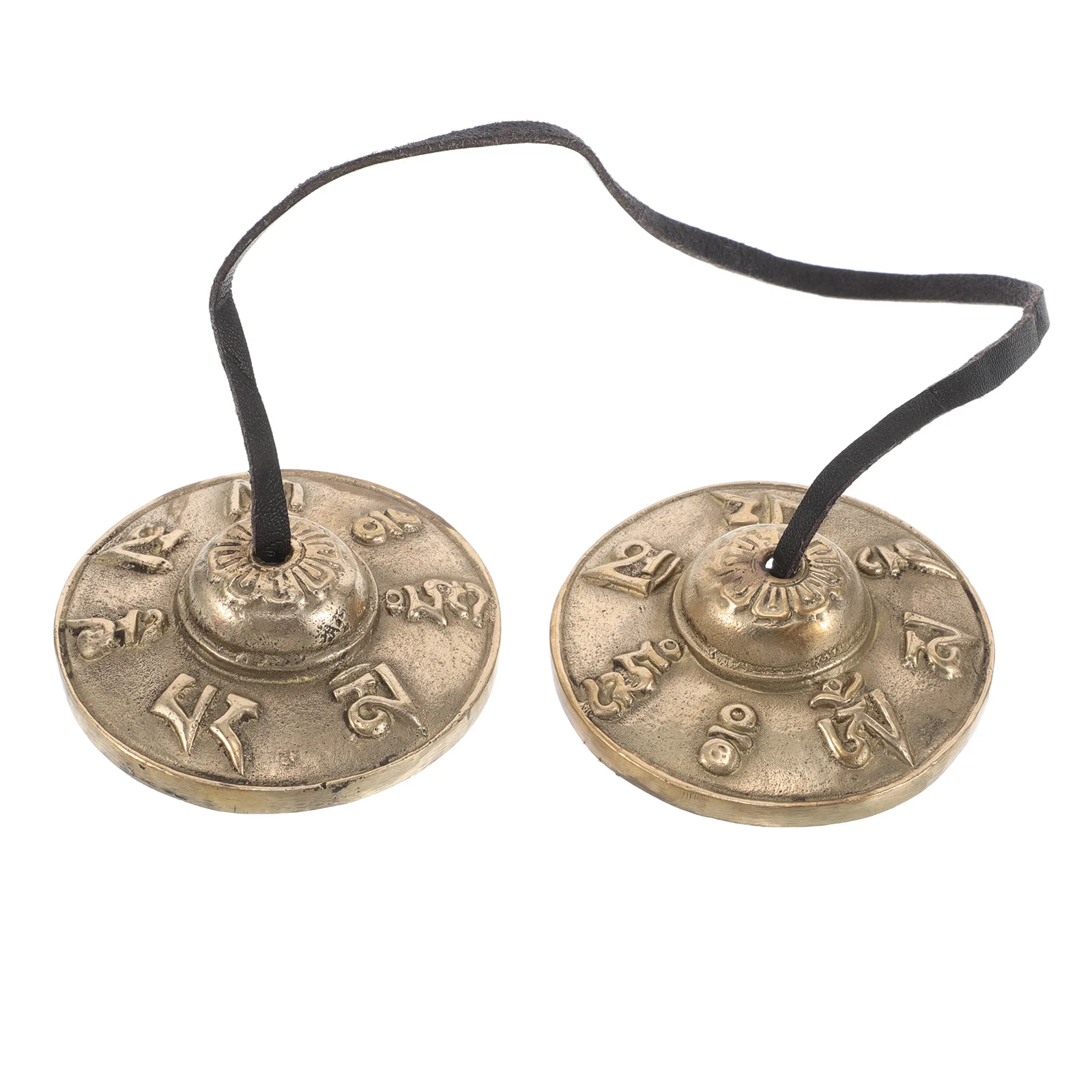 1 زوج النيبالية Tingsha أجراس النحاس الصنج لليوجا التأمل الرنين قرع أداة يده إصبع جرس مجموعة