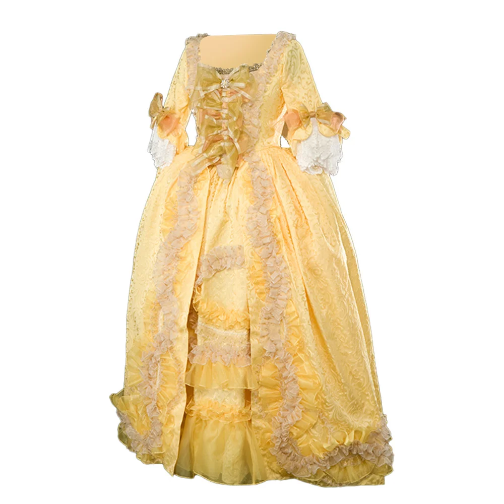 Medieval Cosplay Costume for Women Royal Princess Renaissance Palace Rococo Court Princess Lace Ruffle Gown Dress