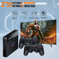 New X6S Super Game Box 4K Output Gaming Consoles 64/128GB TF Card 10000+ Games Retro Video Game Console For PSP