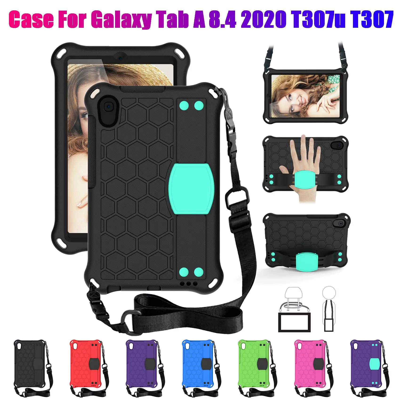 

AT9-Case for Samsung Galaxy Tab A 8.4inch 2020 T307/T307U Tablet Case Anti-Drop with Tablet Stand and