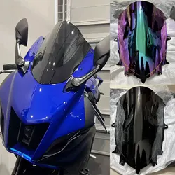 ヤマハ、ウィンドスクリーン、ウィンドデフレクター、YZF-R7、yzf r7、r 7、yzf600、r6、r 6、2017 -2020、2021、2022、2023用のダブルバブルフロントガラス