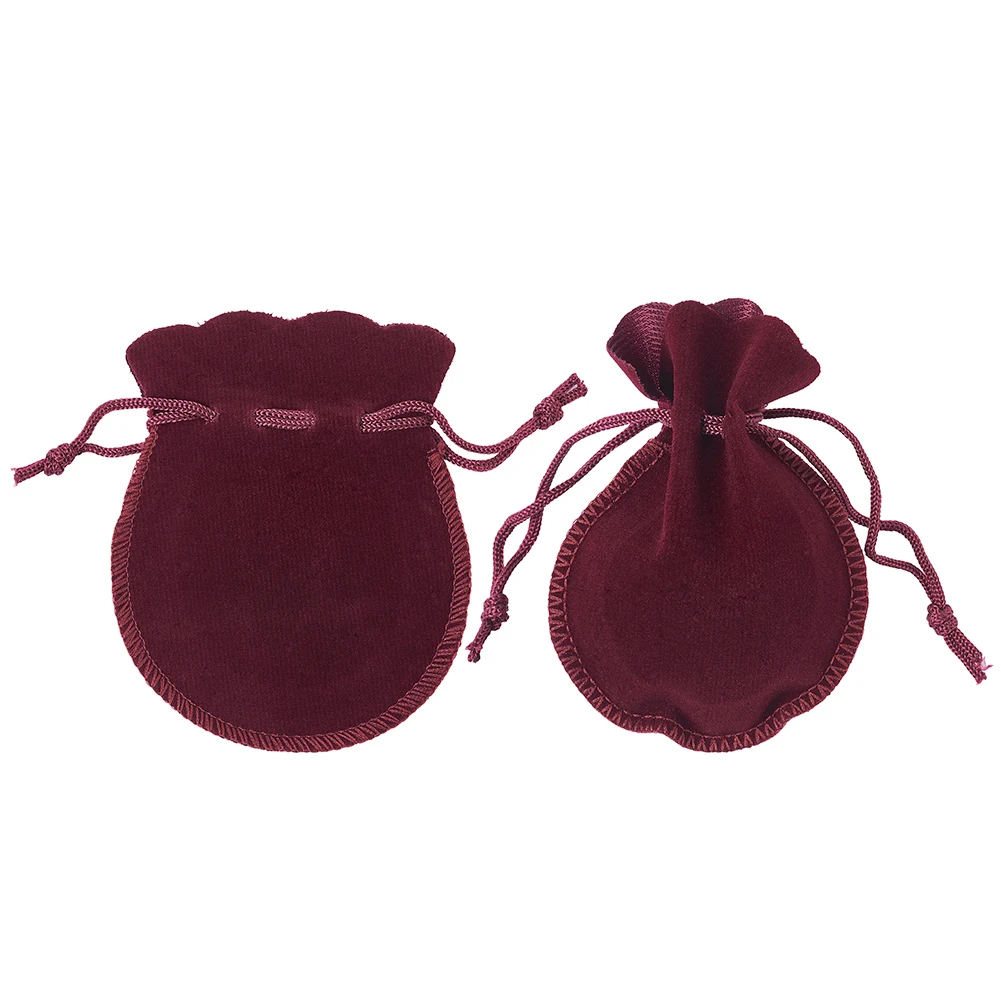 200pcs 9x7cm Small Velvet Drawstring Pouch Bags for Jewelry Packaging Diaplay Jewelry Wedding Party Gift Christmas Gift