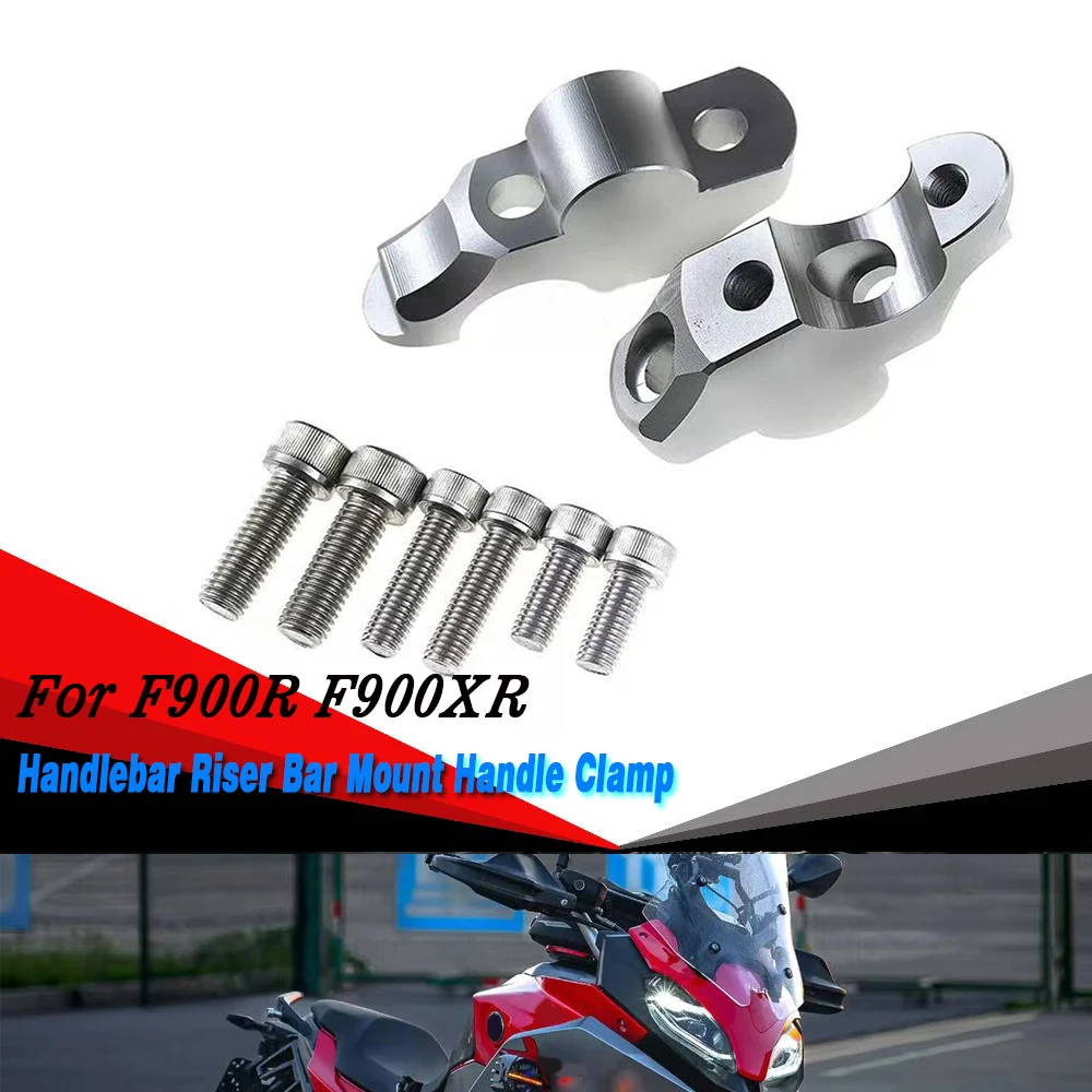 

New motorcycle accessories for BMW F900R F900XR handlebar risers, silver handlebar lifting rods, installation clamps for F 900 X
