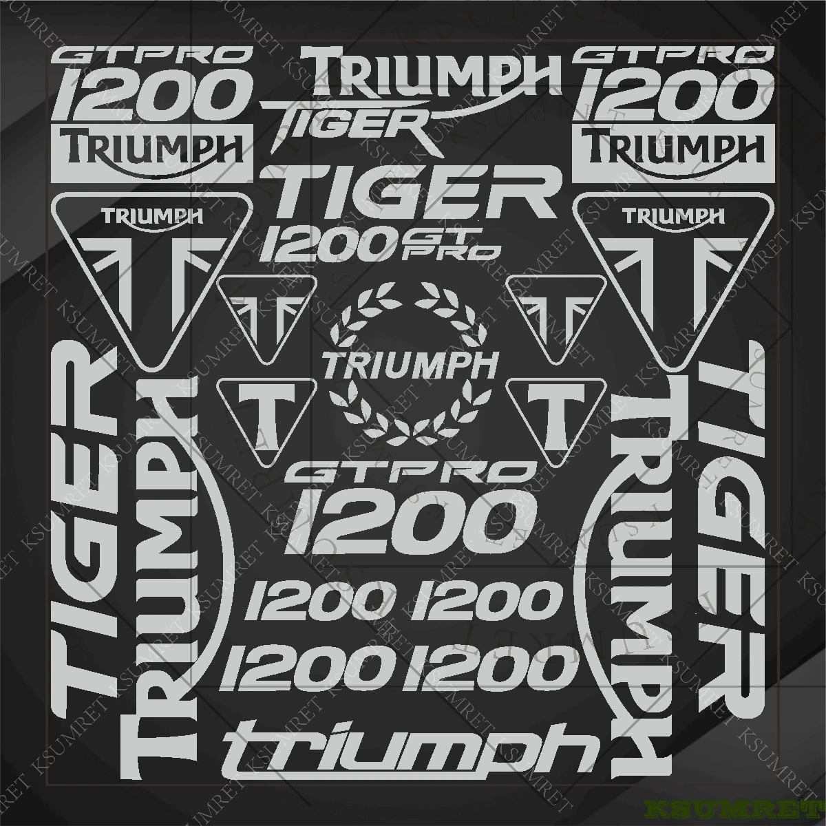 Triumph Tiger 1200 GT Pro Stickers Motorcycle Stickers Tank Accessories Reflective Decal Helmet Emblem Exhaust Logo Waterproof