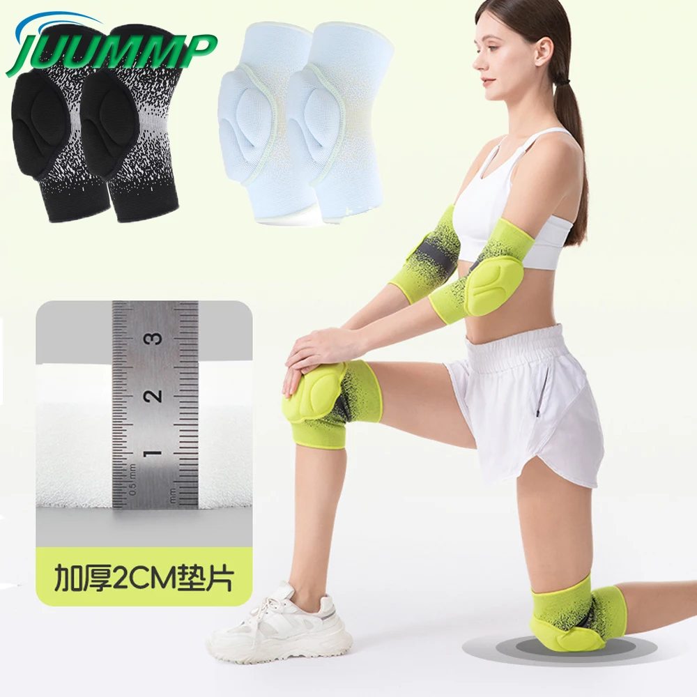 

1 пара налокотников и наколенников для волейбола/футбола, толстые губчатые теплые рукава с защитой от ударов, нескользящая защитная экипировка для мужчин и женщин