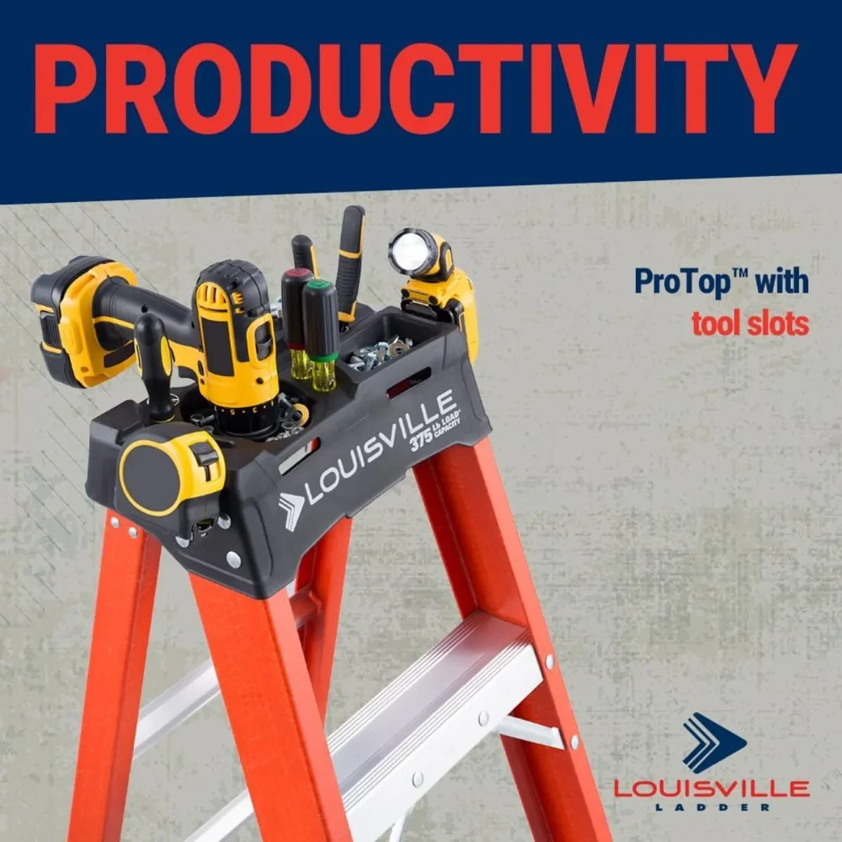 Heavy-Duty 8-Foot Fiberglass Ladder, 375-Lb Capacity, Model IAA, for Professional Electricians and Construction