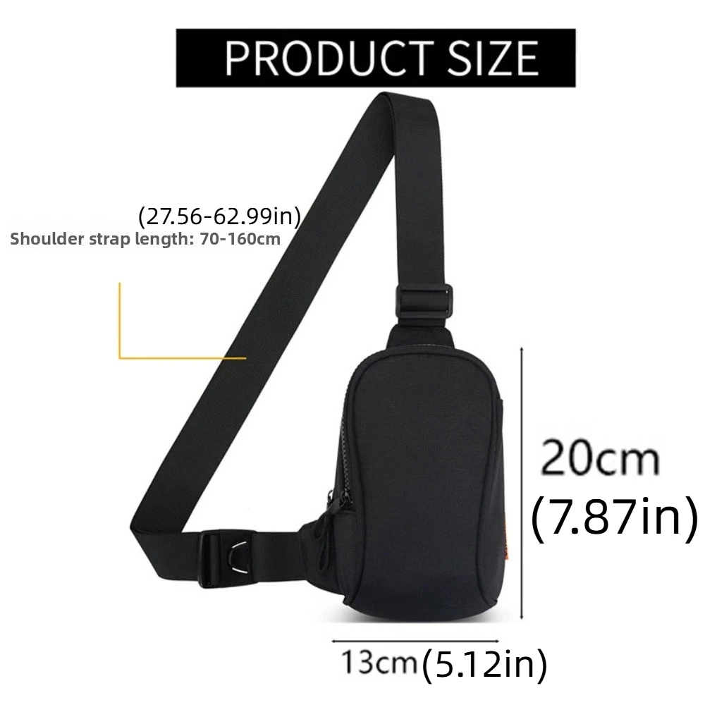 Solid Color Mobile Sports Chest Bag Storage Lightweight Mobile Shoulder Bag Wear Resistant Chest Pack
