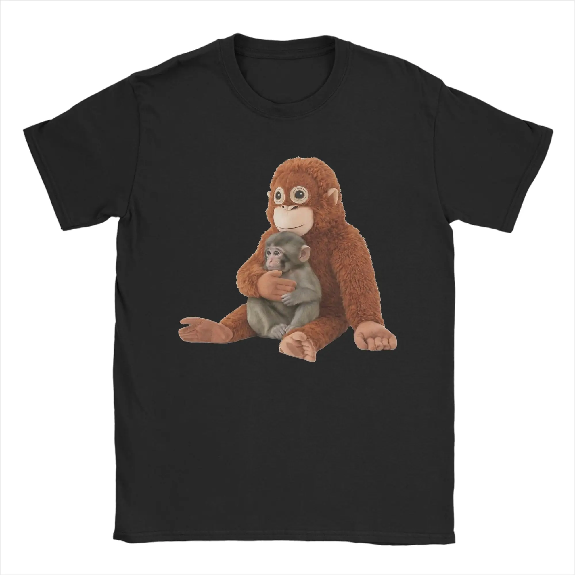 Men's T-Shirt Punch Monkey Vintage 100% Cotton Tees Short Sleeve  T Shirts Round Collar Clothing Plus Size