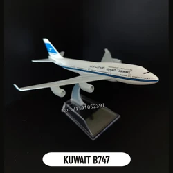 Scale 1:400 Metal Aircraft Replica KUWAIT B747 Airlines Boeing Airplane Diecast Model Miniature Home Office Decor Kid Boy Toy