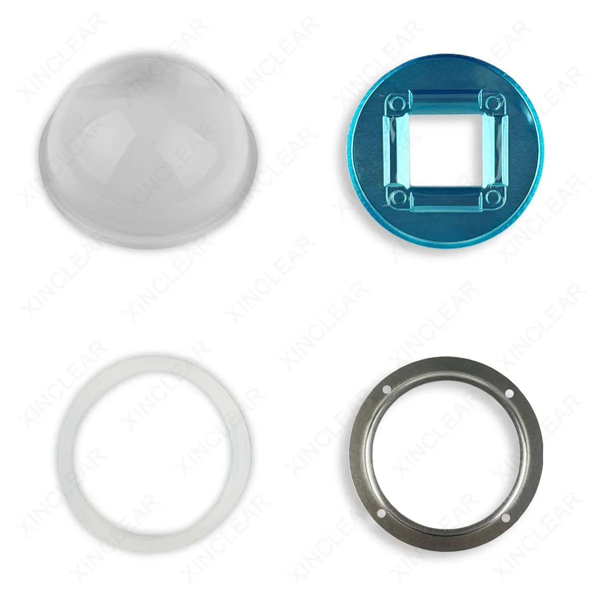 LED Lens 60 90 120 Degrees Optical Glass Lenes 78mm + Reflector Collimator + Fixed Holder For 20W 30W 50W 100W COB Chips