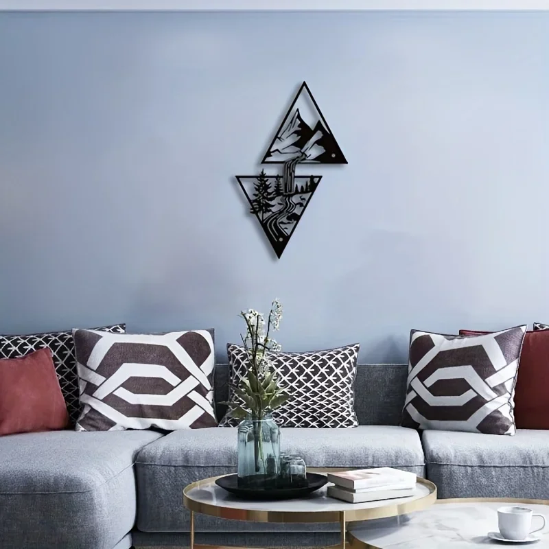 

Mountain Wall Art Mountain Waterfall Metal Wall Art Ornaments Home Decor, Home Decor Modern Art Wall Ornaments Home Decor