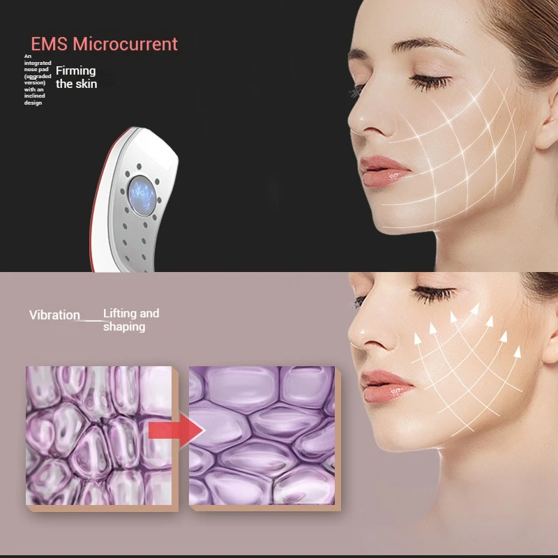 V Line Face Lift Massageador Portátil FacialMassage Dispositivo Recarregável LEDDisplay Instrumento de Beleza Facial 5 Modos
