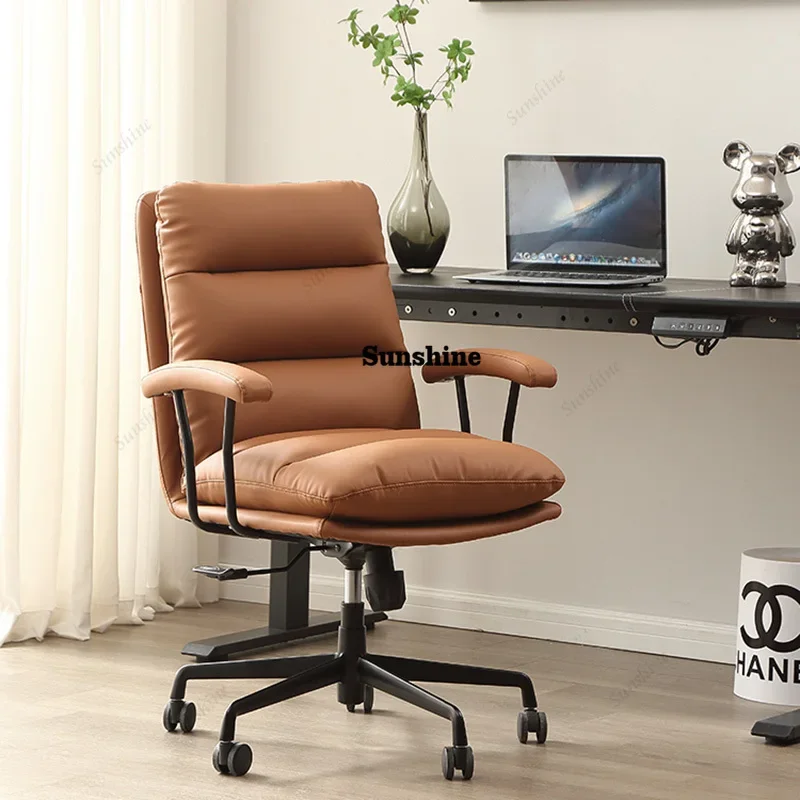 Armpad Recliner Office Chair Executive Normal Luxury Nordic White Office Chair Designer Rolling Sillas De Oficina FurnitureYY