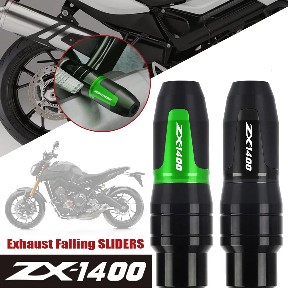

FOR KAWASAKI ZX1400 2006 2007 2008 2009 2010 2011 2012-2016 CNC accessories Exhaust Frame Sliders Crash Pads Falling Protector