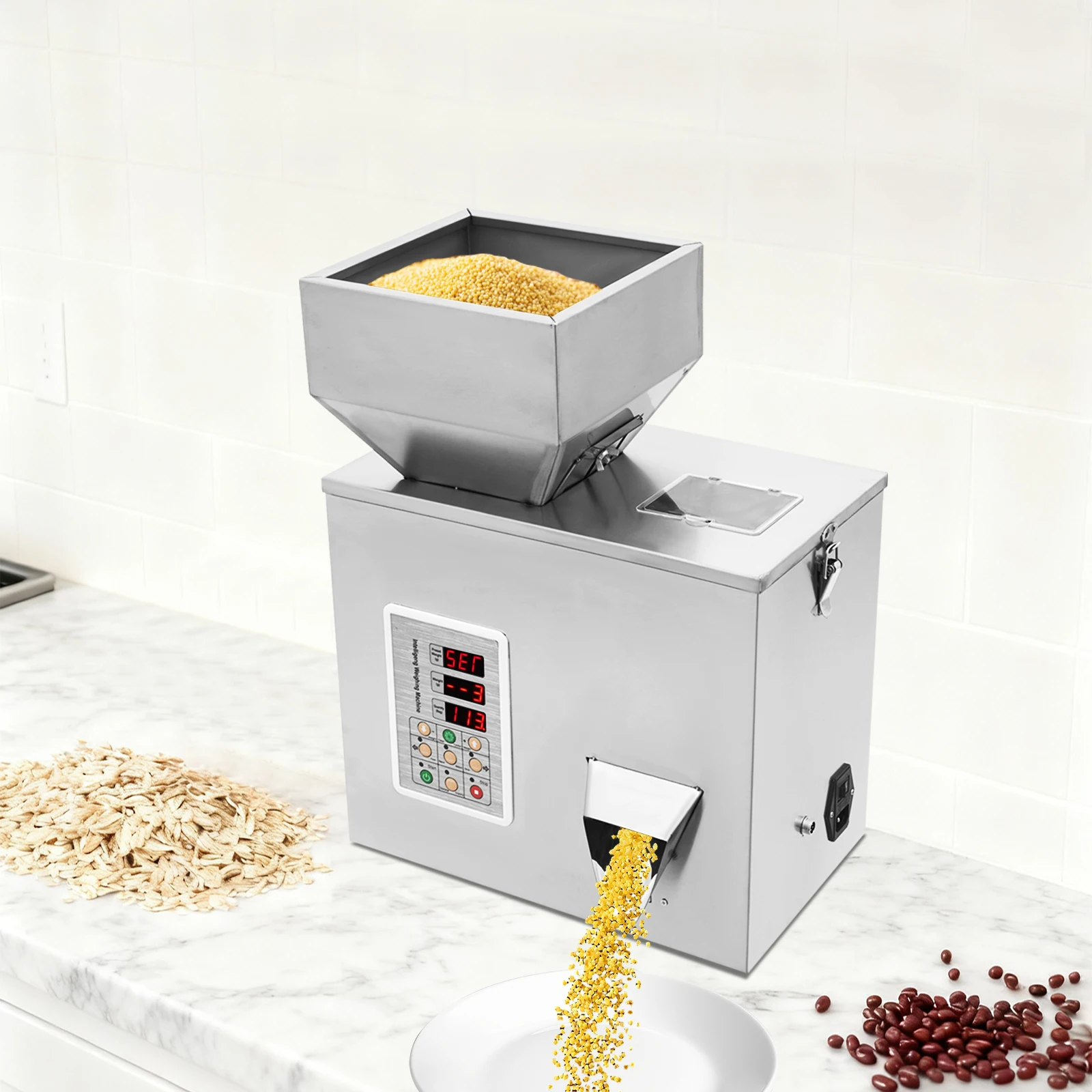 

Автоматическая машина для взвешивания частиц, 180 Вт, машина для дозирования частиц, регулируемый диапазон наполнения 2-100 г для чая, зерна