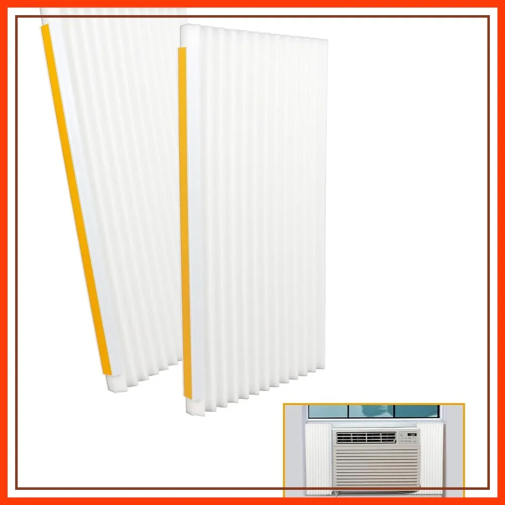 

Window Air Conditioner Foam Insulation Panels, AC Side Insulating Kit, 2 Pack, White Beige, 17x9x7/8in