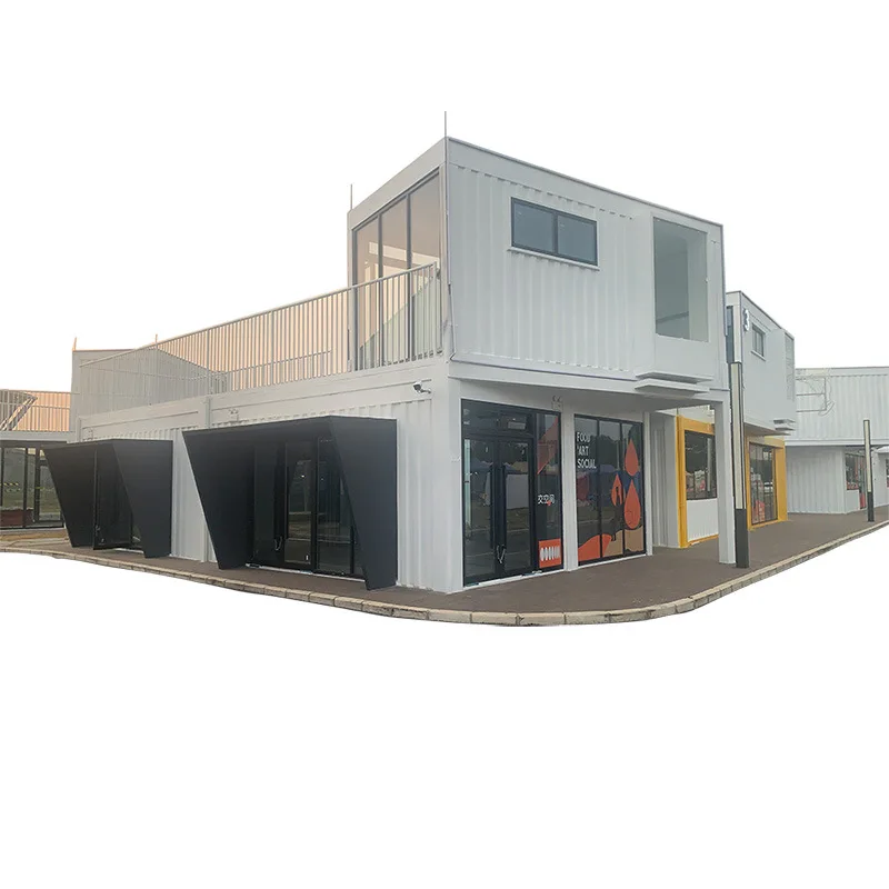 Internet celebrity clock in container commercial street, container kiosk coffee kiosk, container mobile home