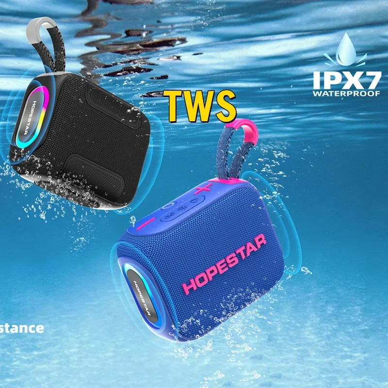 

HOPESTAR H66 Mini Portable Bluetooth Speaker Super Soundbox Ipx7 Waterproof Professional Music Speaker Outdoor RGB Audio System