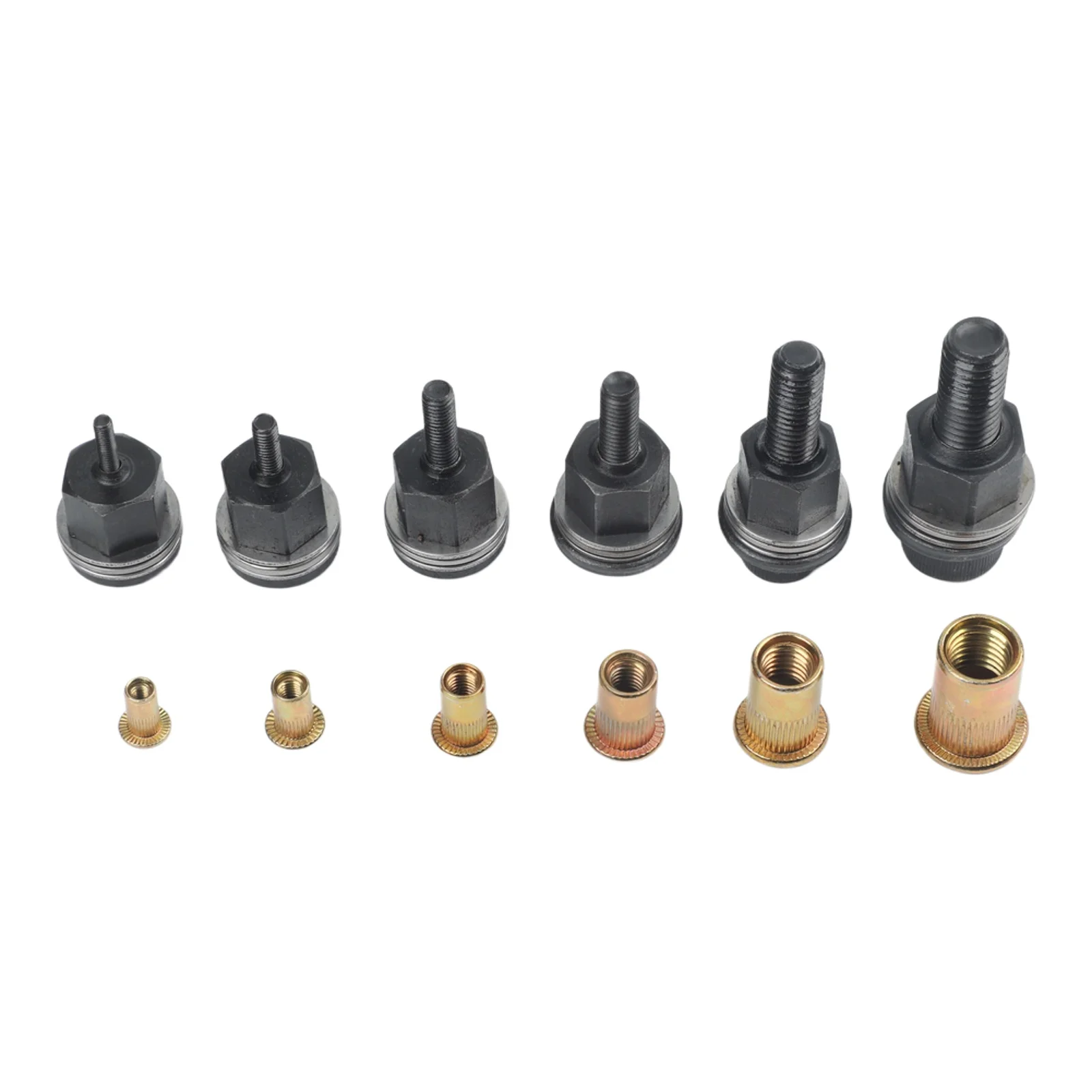 6pcs Hand Rivet Nut Manual Riveter Tools Accessories For Nuts M3-M10 Installation Replacement Tip Mandrel Head Riveter Tips
