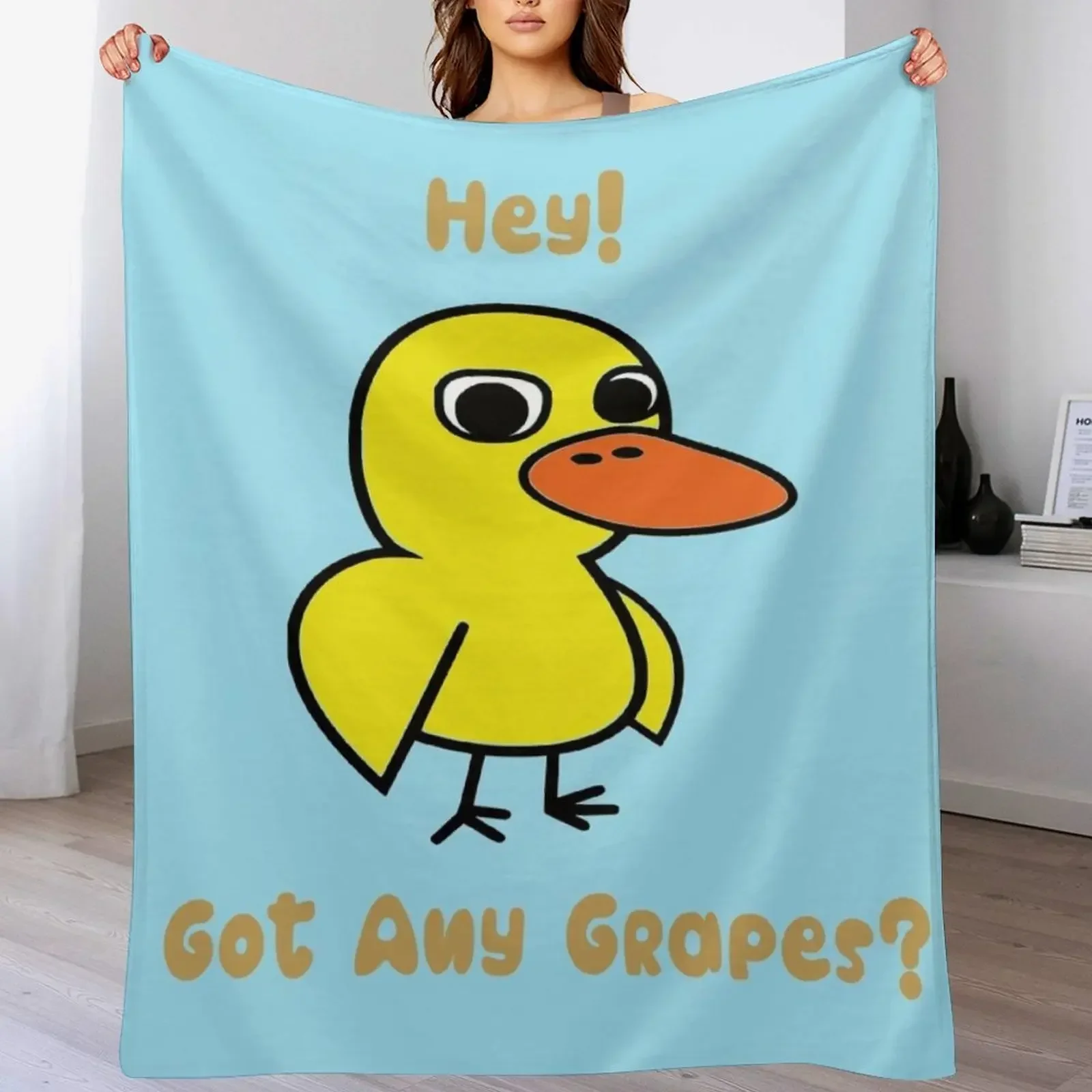 Hey! Got Any Grapes? Throw Blanket Hair Comforter Decorative Throw Heavy Blankets