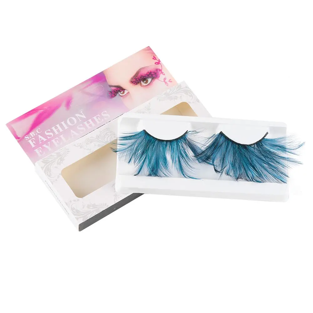 女性のファッション誇張ステージ使用 3D 太い翼まつげエクステンションつけまつげフェザー