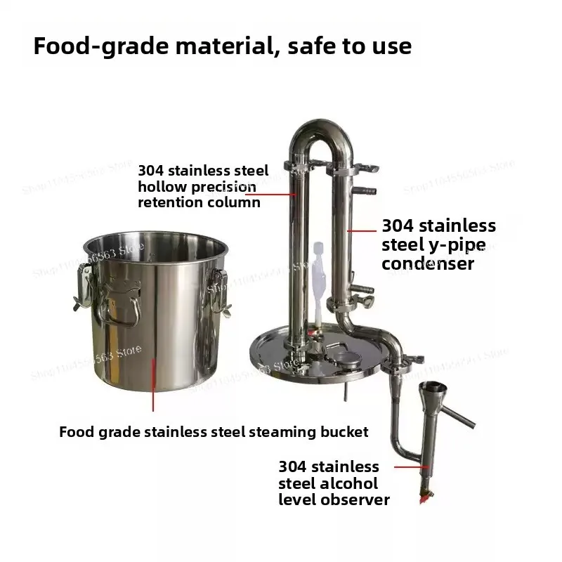 Professional 304 Stainless Steel Distiller - For Hydrosol, Essential Oil & Spirits Brewing