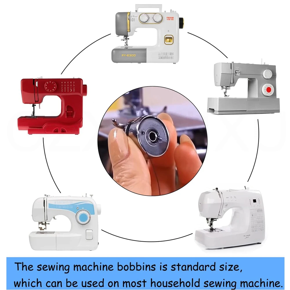 Bobine per macchine da cucire in plastica trasparente da 20 pezzi per Brother, parti/accessori per macchine da cucire Baby Lock