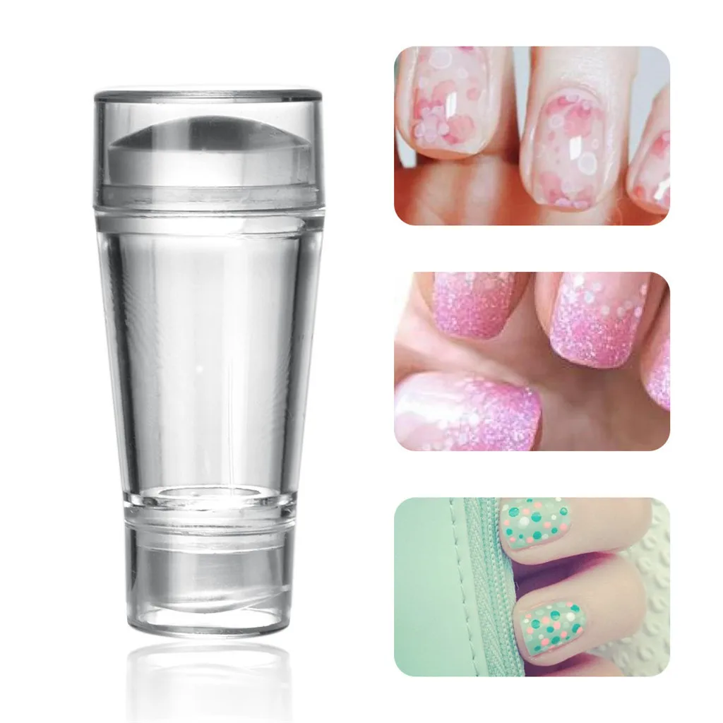 Nail Printing Seal Dual Head Silicone Stamper Kit for DIY Nail Stickers Manicure Accessories
