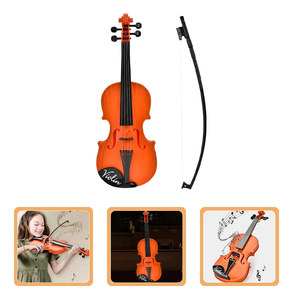 

Simulated Violin Children Music Instrument Toy Kids Toys Plaything Realistic Ornament Model Desktop Decor Props