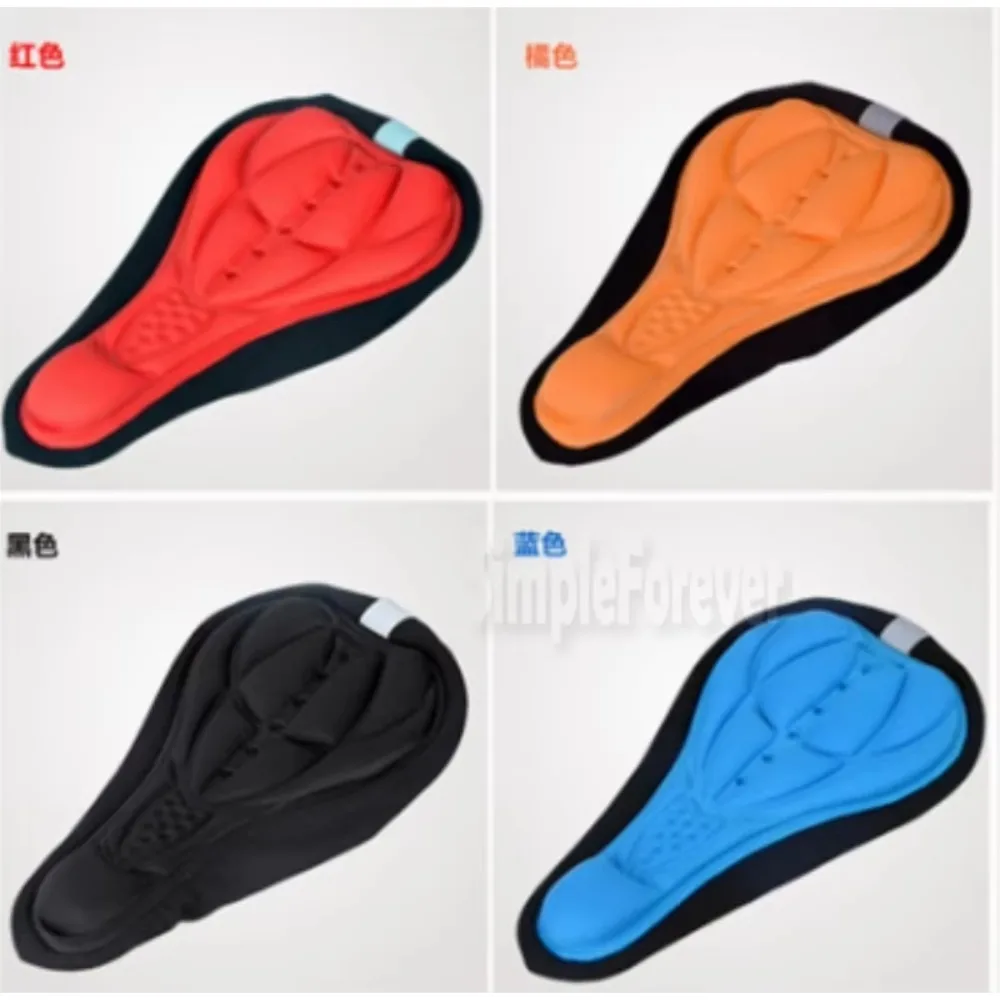 Bicycle Saddle 3D Soft Bike Seat Cover Gel Silicone Seat Cushion Cycling Saddle for Bicycle Bike Accessories 100pcs/lot