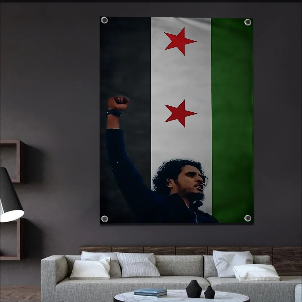 Bandeira da revolução s-síria, bandeiras de jardim ao ar livre para foto de grupo familiar, sala de estar, casa, dormitório, arte de parede, decoração, banner
