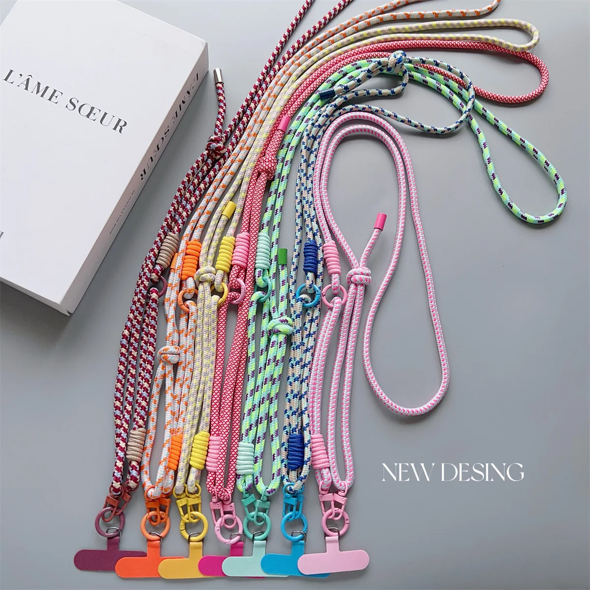 

1Pc Fashion Dual Use Adjustable Length Phone Hanging Rope Wrist Rope Diagonal Crossing Rope Neckband Lanyard