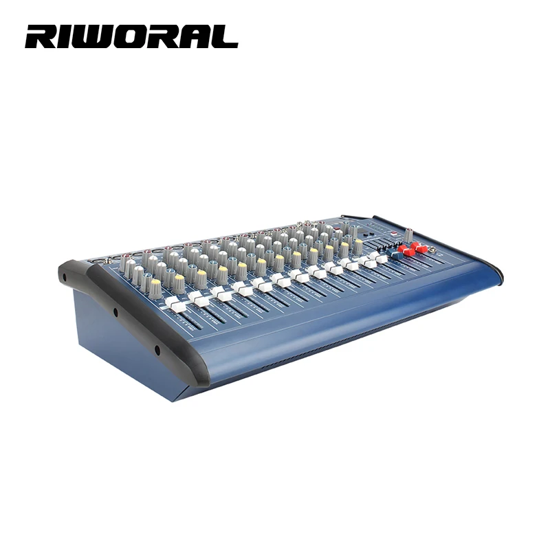 M1202D Professional USB 12 Channel Effect Power Mixer 16 Bit DSP Audio Dj Mixer Karaoke