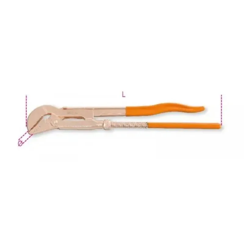 Sparkproof Pipe Wrench Swedish Pattern Durable Copper/Beryllium Alloy Material