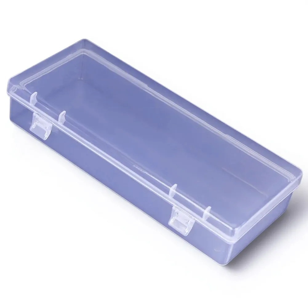 Plastic Case Storage Box Cosmetics Cover Holder Container Jewelry Organizer Stationery Transparent 15.5*6.3*3cm