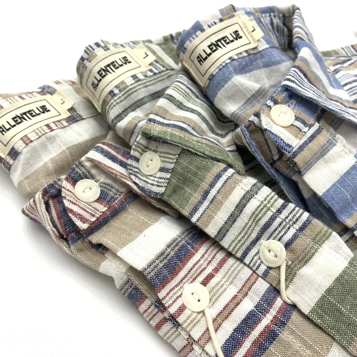 

Summer New Japanese Retro Short-Sleeve Colorful Striped Breathable Cotton and Linen Shirt Men's Fashion Washed Casual Blouses