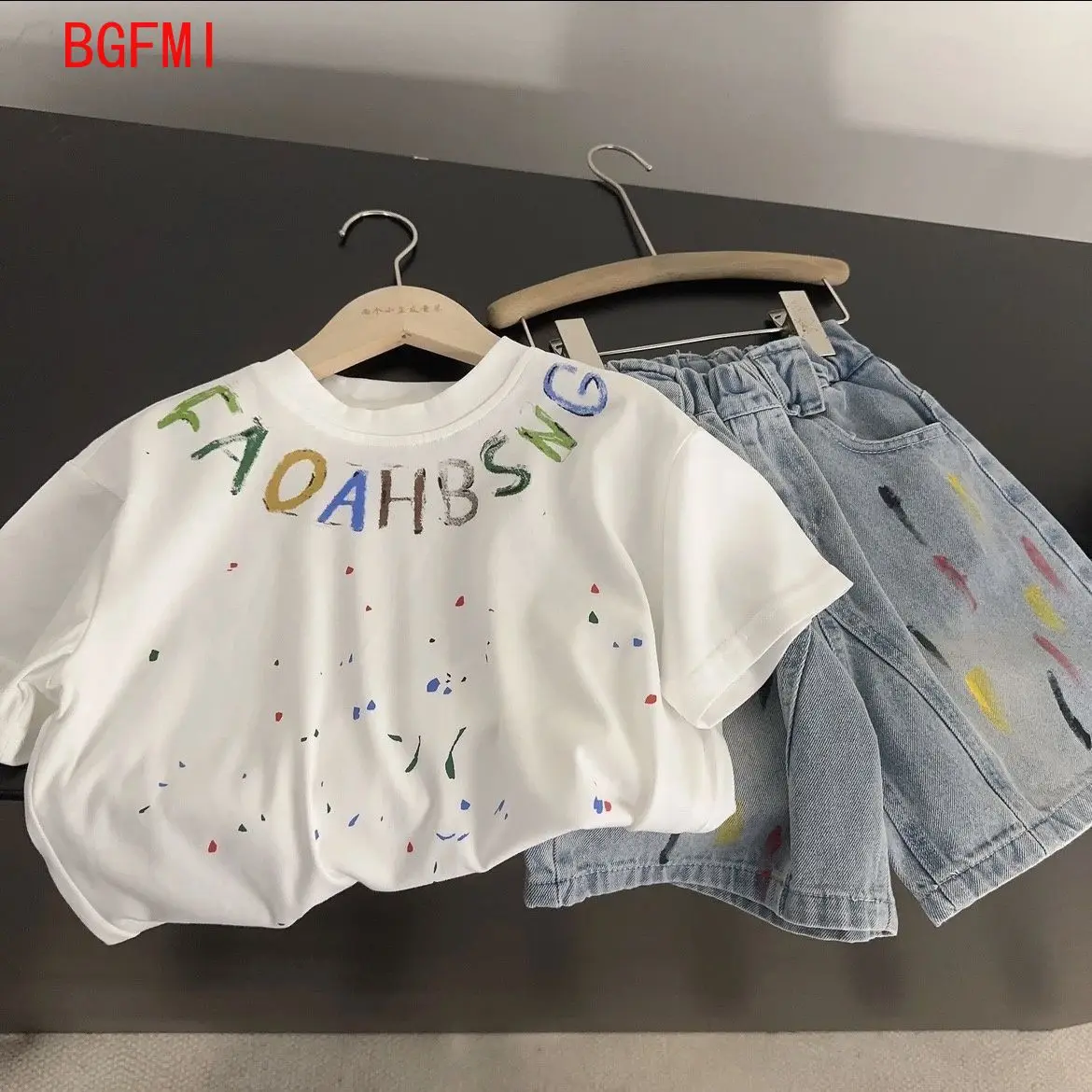 Baby Boys Summer Sportswear.Suit 2026 New Children Streetwear kid Boy Short Sleeve T Shirt + Denim Shorts 2PCS Set Outfits 2-10Y