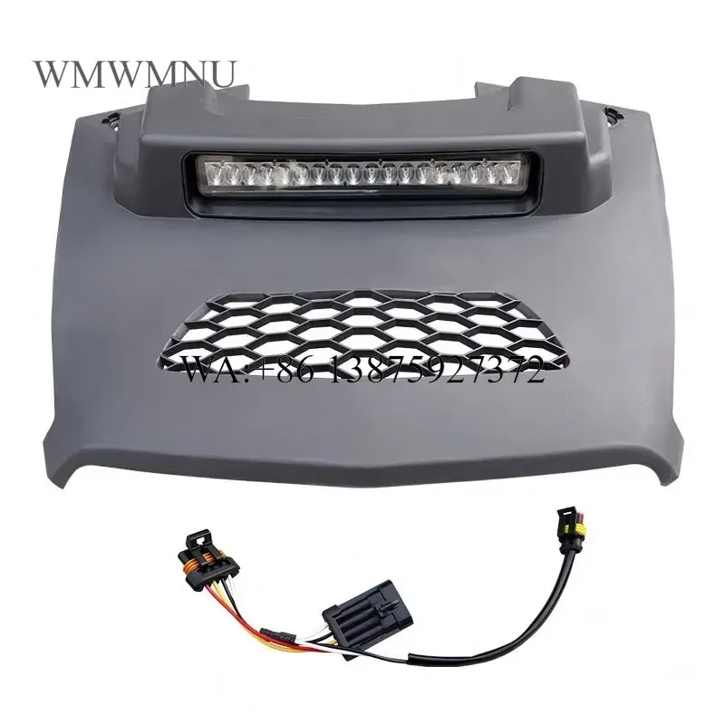 Wmwmnu for Yongjin ATV Body Kit Hood Scoop with LED Spotlight for Kawasaki Teryx KRX 1000 2020-2022