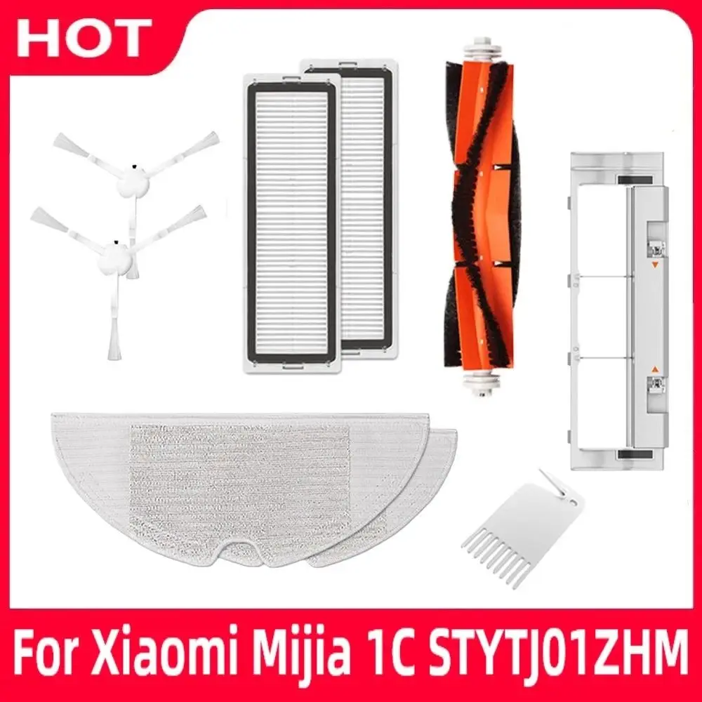 Für Xiaomi Mijia 1C / STYTJ01ZHM Roboter-Staubsauger Hepa-Filter Hauptbürste Wischtuch Ersatzteile Zubehör