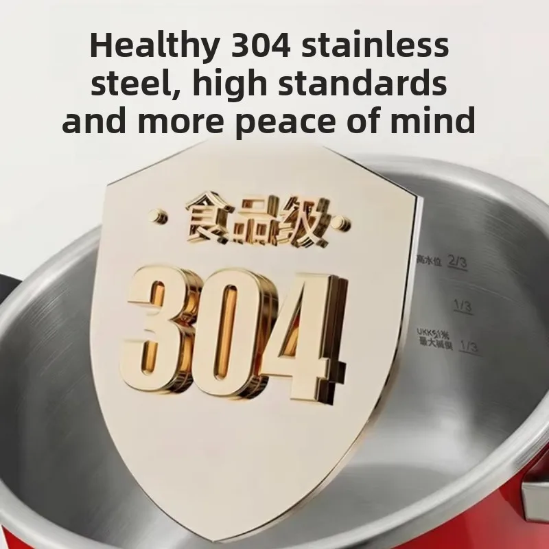 3.8L Pressure Cookers for Home Use100kPa Multifunctional Pressure-Limited Explosion-proof 304 Stainless Steel Pressure Pots