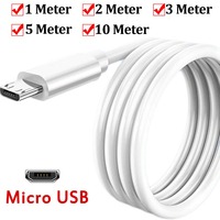 1/2/3/5/10m Micro USB Power Cable Extra Long Charging Cable for Samsung Xiaomi Android Phone Camera Monitor Power Bank Data Cord