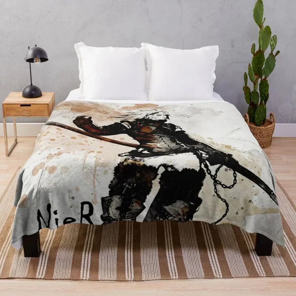 

NieR Replicant *Painting* Throw Blanket Compact Warm Blanket for Car Road Trip