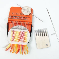 Mini cerowanie krosna plastikowe małe Mender krosna DIY odzież tekstylia splot szycia cerowanie Knitting Hobby akcesoria jeansowe