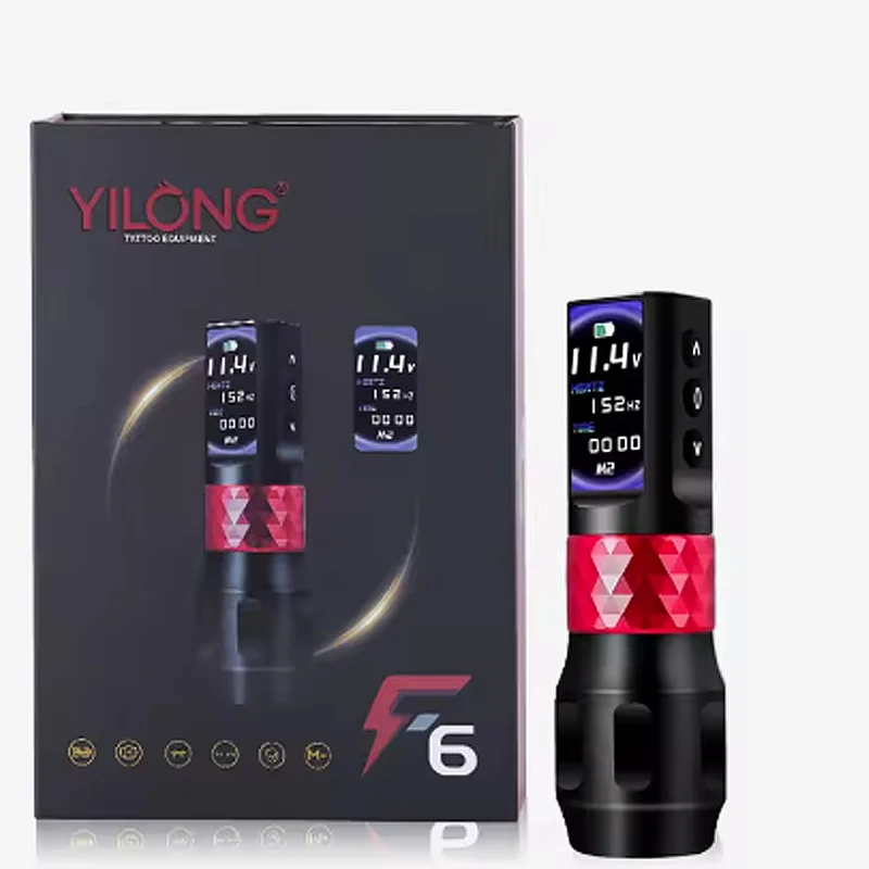 YILONG Wireless Tattoo Machine Coreless Motor Tattoo Pen Battery LCD Display Tattoo Gun for Tattoo Artist