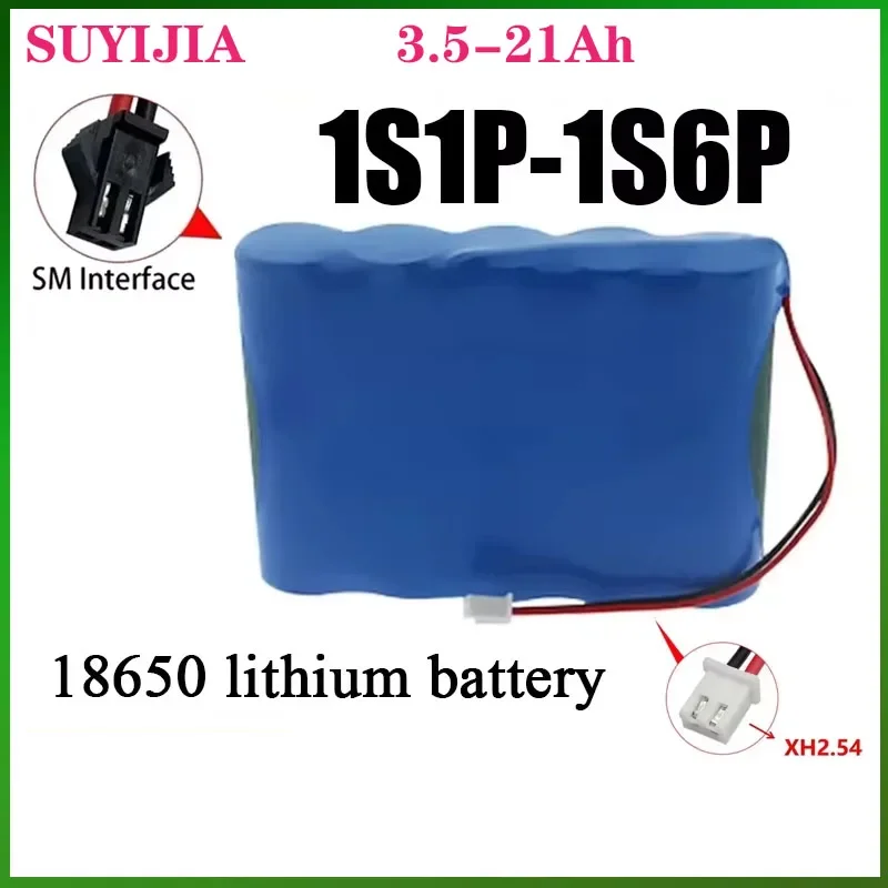 

SUYIJIA 18650 Battery 1S1P-1S6P 3.7V Rechargeable Lithium Battery Pack Bluetooth Speaker Emergency Lighting Original Battery