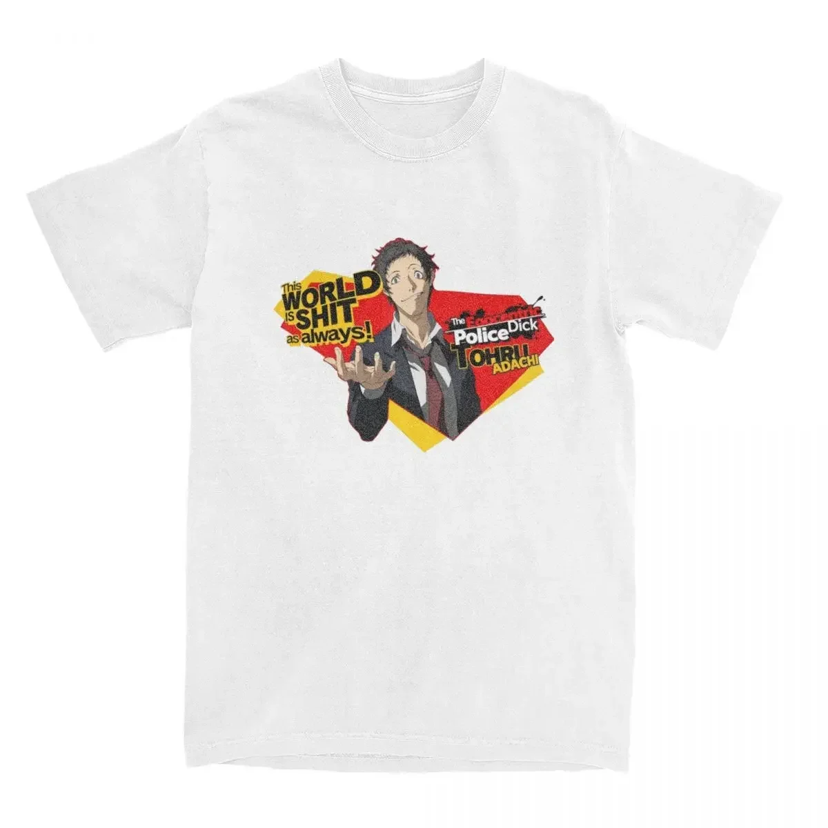 Merchandise Funny 100% Cotton gamer T Shirt Tee Clothes Gift Idea Men Women Game Persona 4 Tohru Adachi Gaming Graphic T Shirt