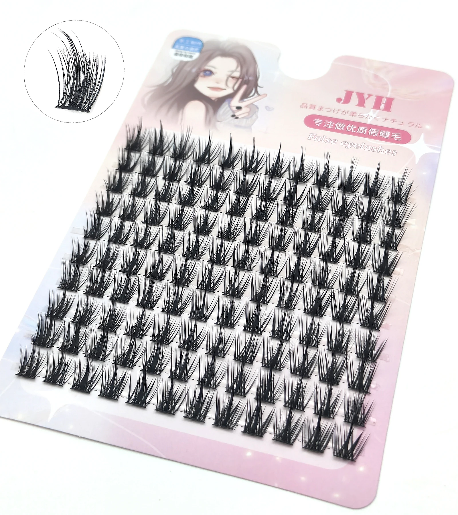 ADIYA Individual Lashes 120 PCS Ręcznie robione miękkie rzęsy Natural Look DIY Przedłużanie rzęs C Curl Wispy Fake Eyelashes