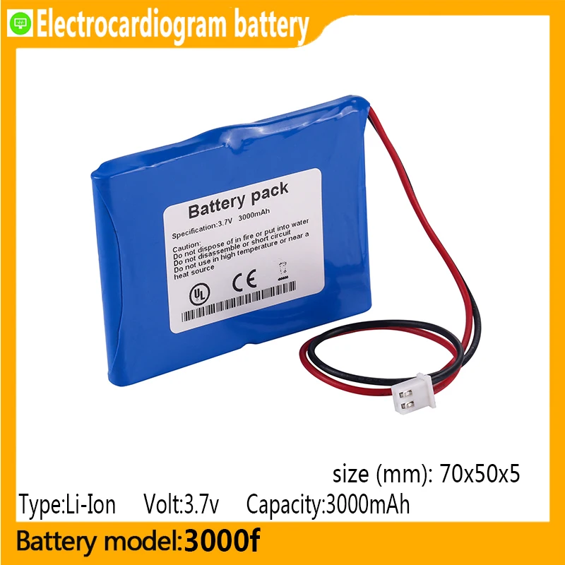 3000f capacity 3000mAh 3.7v Li-ion  battery, suitable for Osen 3000f,electrocardiographs