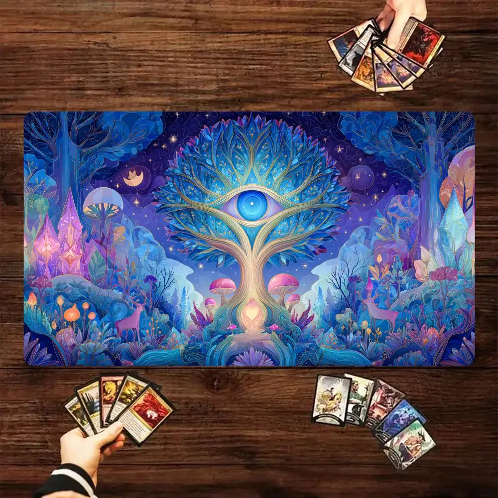 

Giant magical tree Magic Card Battle Mat MTG Playmat Anti-slip Base 35X60CM gathering gaming mats Board Game Mat for TCG